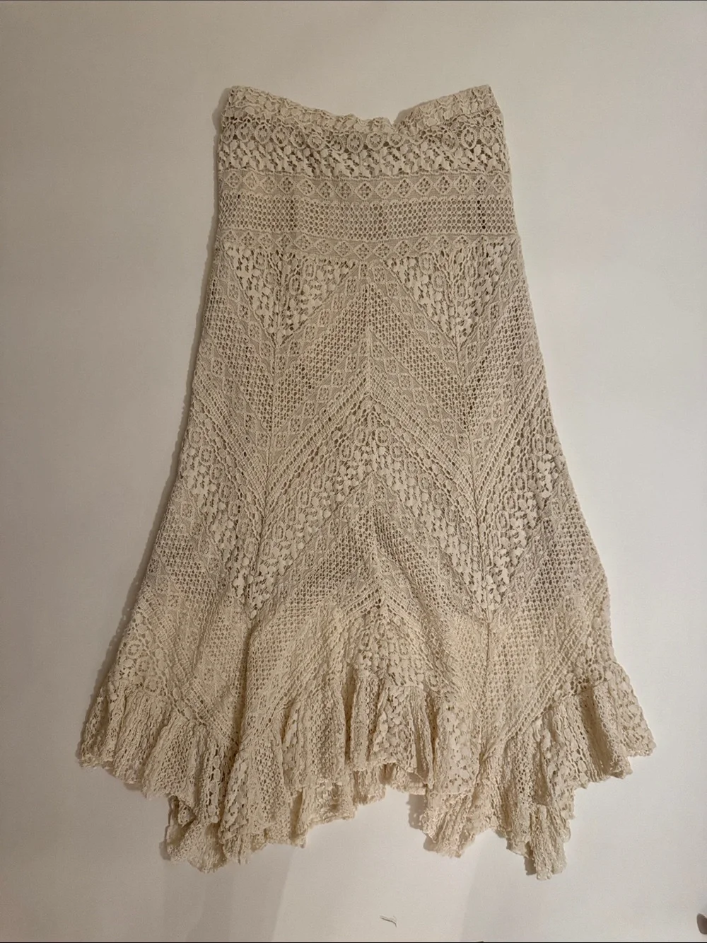 Solitaire Cream Crochet Lace Maxi Skirt - Picture 1 of 4
